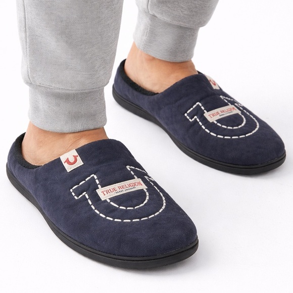True Religion Other - True Religion UNISEX Navy Comfort Slip-On Slippers Size 9-10